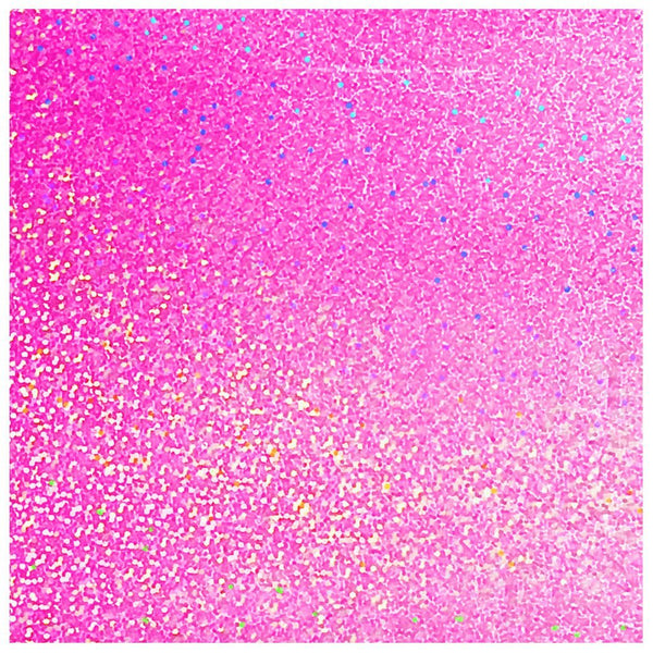 Hot Pink Holographic Iridescent Heat Transfer Vinyl Sheets By