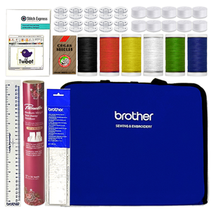 Brother Sewing & Embroidery Thread & Supplies Kit with Digitizing Software