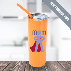 20oz Color Powder Coated Stainless Steel Skinny Tumbler - Orange ProSub 