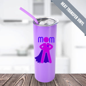 20oz Color Powder Coated Stainless Steel Skinny Tumbler - Purple ProSub 