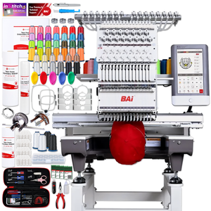 BAi MIRROR 15 Needle Commercial Embroidery Machine with Deluxe Bundle