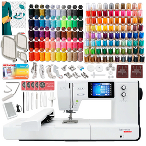 Bernette B79 Sewing & Embroidery Machine Bundle with 130 Thread Spools