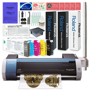 Roland BN-20 Desktop 20" Eco-Solvent Printer & Cutter w/ CMYK+WH Inks & Media