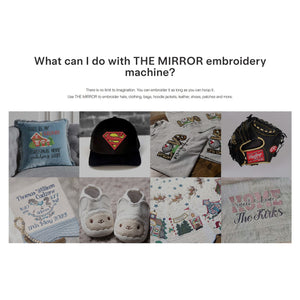 BAi Mirror 15 Needle Commercial Embroidery Machine Bundle with Cap & Hat Hoops Brother Sewing Bundle Bai 