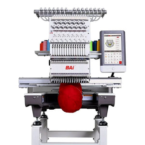 BAi Mirror 15 Needle Commercial Embroidery Machine Bundle with Cap Press & Hoops Brother Sewing Bundle Bai 