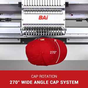 BAi VISION Two Head 15 Needle Embroidery Machine Bundle with Hotronix Hat Press Brother Sewing Bundle Bai 