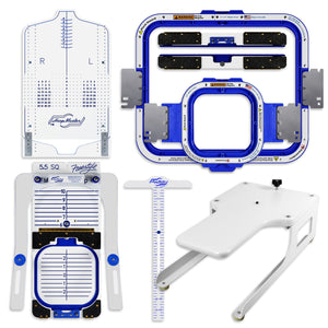 BAi VISION Two Head 15 Needle Embroidery Machine with Deluxe Mighty Hoop Bundle Brother Sewing Bundle Bai 