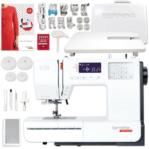 Bernette B38 Top End Computerized Sewing Machine Bundle w/ 8 Pressure Feet Brother Sewing Bundle Bernette 