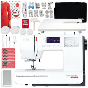 Bernette B38 Top End Computerized Sewing Machine Bundle w/ 8 Pressure Feet Brother Sewing Bundle Bernette 