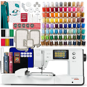 Bernette B70 10" x 6" Embroidery Machine Deluxe Bundle by The Fashion Class Brother Sewing Bundle Bernette 