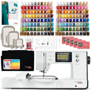 Bernette B70 10" x 6" Embroidery Machine with 160 Embroidery Thread Spools Brother Sewing Bundle Bernette 