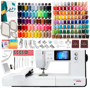 Bernette B79 Sewing & Embroidery Machine Bundle with 130 Thread Spools Brother Sewing Bundle Bernette 