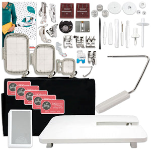 Bernette B79 Sewing & Embroidery Machine with Silhouette Cameo 5 Bundle Brother Sewing Bundle Bernette 