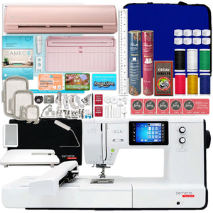 Bernette B79 Sewing & Embroidery Machine with Silhouette Cameo 5 Bundle Brother Sewing Bundle Bernette 