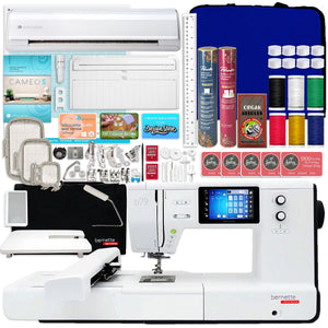 Bernette B79 Sewing & Embroidery Machine with Silhouette Cameo 5 Bundle Brother Sewing Bundle Bernette 