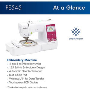 Brother PE545 Embroidery Machine w/ Deluxe $1,470 Thread & Digitizing Bundle Brother Sewing Bundle Brother 