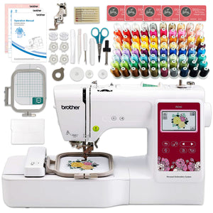 Brother PE545 Embroidery Machine with Deluxe 80 Embroidery Spool Bundle Brother Sewing Bundle Brother 