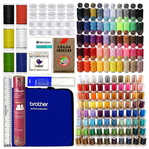 Brother Sewing & Embroidery Thread & Supplies Kit with Digitizing Software Brother Sewing Bundle Brother 