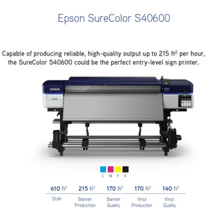 Epson SureColor 4-Color S40600 Solvent Printer - 64" Eco Printers Epson 