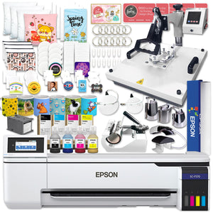 Epson SureColor F570 LITE 24" Sublimation Printer w/ 15" x 15" 8-in-1 Heat Press Epson F570 Bundle Epson Without Liftgate 