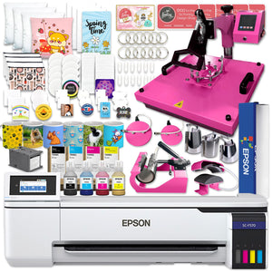 Epson SureColor F570 LITE 24" Sublimation Printer w/ 15" x 15" 8-in-1 Heat Press Epson F570 Bundle Epson Without Liftgate 