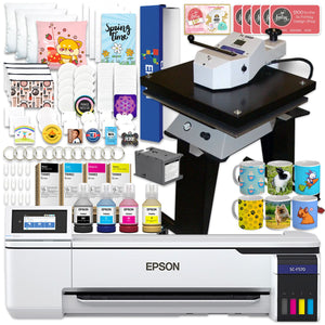 Epson SureColor F570 LITE 24" Sublimation Printer w/ Geo Knight DK25SP Heat Press Epson F570 Bundle Epson Without Liftgate 