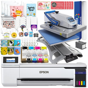 Epson SureColor F570 LITE 24" Sublimation Printer w/ Hotronix Fusion Heat Press Epson F570 Bundle Epson Without Liftgate 