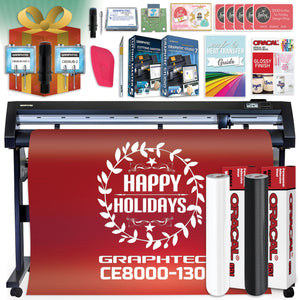 Graphtec CE8000-130 50in Vinyl Cutter Holiday Bundle, Software & 2 YR Warranty Graphtec Bundle Graphtec WIFI ONLY 