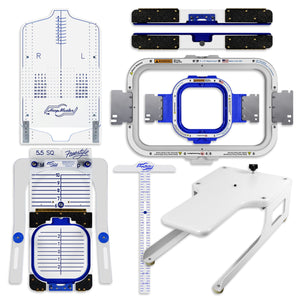Mighty Hoop 5.5in & 10x13in Kit for BAi Embroidery Machines - 7pc Sewing Accessories Hoop Master 