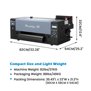 Prestige R1 Direct To Film (DTF) Roll Printer Base Bundle - 13" DTF Bundles Prestige 