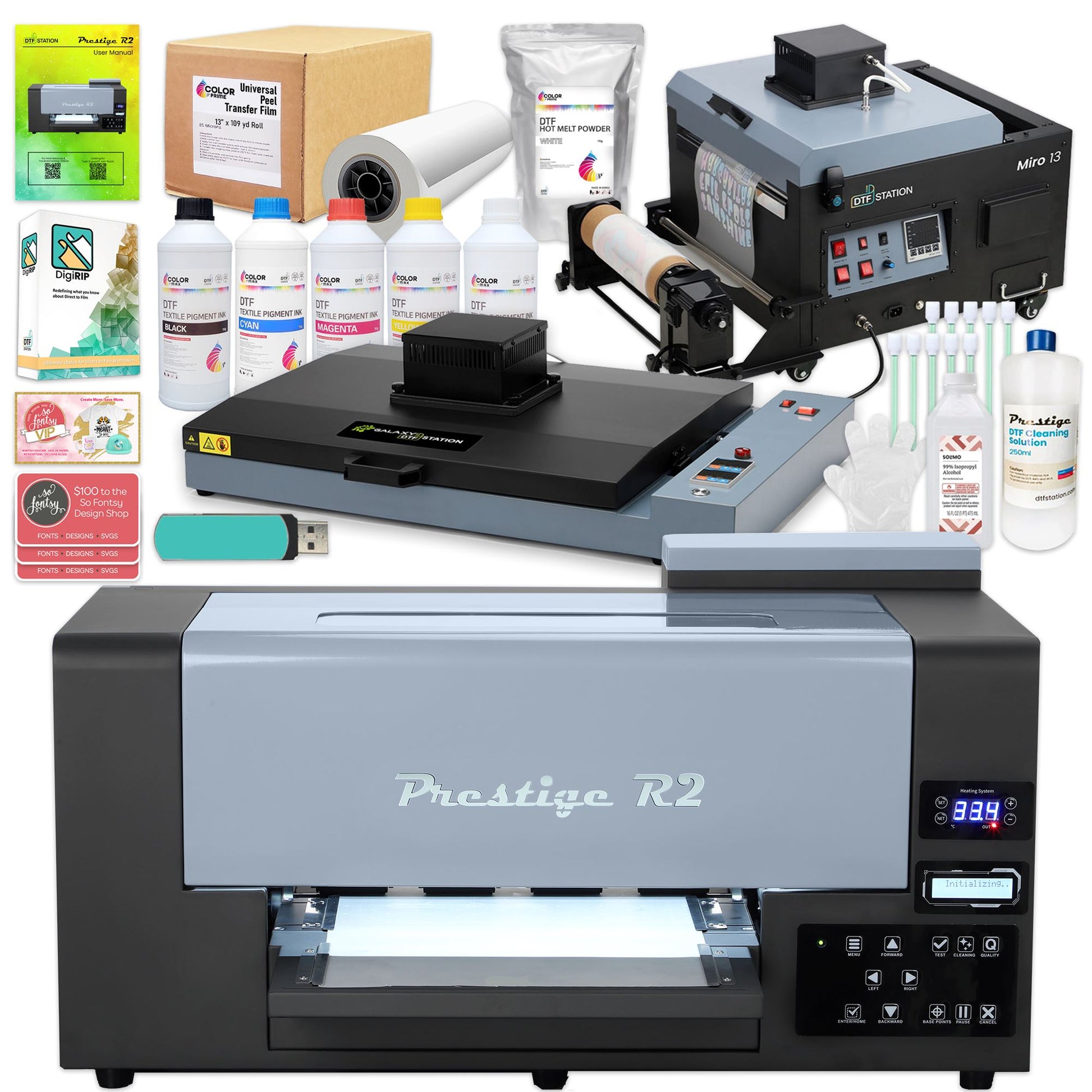 Prestige R2 DTF Roll Printer w/ Oven & Miro 13 Inline Production Bundle DTF Bundles Prestige 