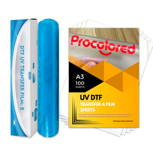 Procolored A3 UV DTF Adhesive Transfer Set - A Sheets & B Roll DTF Procolored 