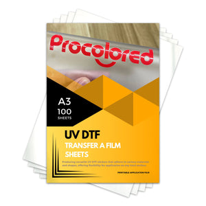 Procolored A3 UV DTF Adhesive Transfer Sheets (A) - 100 Pack DTF Procolored 
