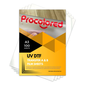 Procolored A3 UV DTF Transfer Sheets A & B - 100 Pack DTF Procolored 