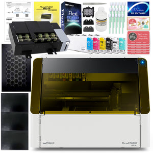 Roland VersaStudio BD-8 Desktop UV Flatbed Printer Bundle with Rotary Rack Eco Printers Roland 