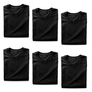 RTP 1600 Black DTG Ready Crew Neck T-Shirts 6 Pack - Extra Large DTF Image Armor 