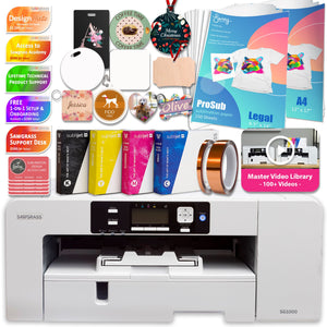 Sawgrass UHD Virtuoso SG1000 Sublimation Printer Starter Bundle Sublimation Bundle Sawgrass Starter Ink Set - 20ml 