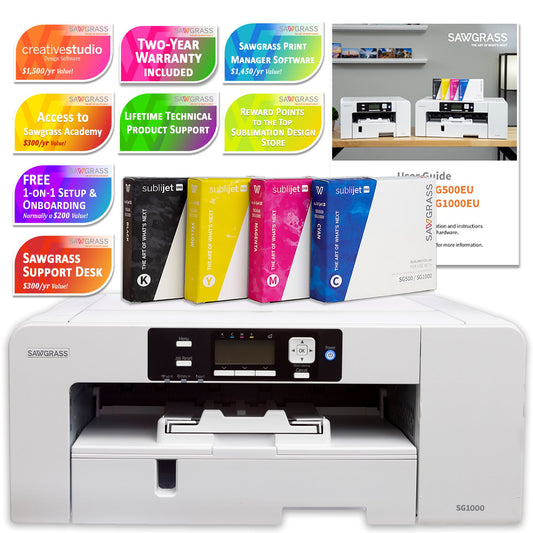 Sawgrass UHD Virtuoso SG1000 Sublimation Printer with Deluxe Stater Bundle Sublimation Bundle Sawgrass 