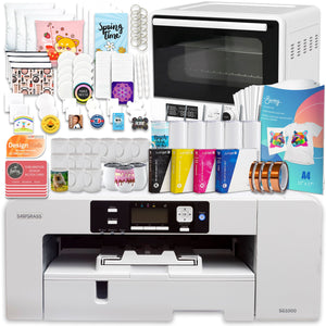 Sawgrass UHD Virtuoso SG1000 Sublimation Printer with Sublimation Oven Sublimation Bundle Sawgrass 20ml Ink Set 