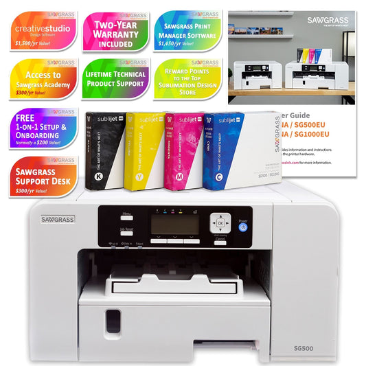 Sawgrass UHD Virtuoso SG500 Sublimation Printer Deluxe Stater Bundle Sublimation Bundle Sawgrass 