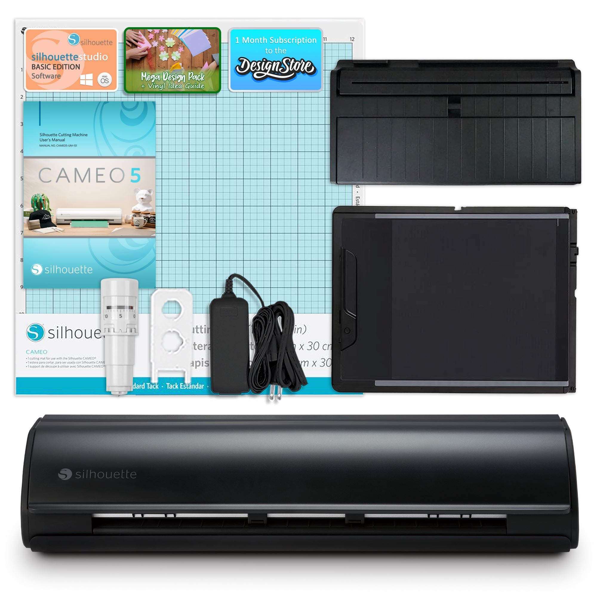 Silhouette Cameo 5 12 inch Cutting Machine with Studio Software Matte Black  Edition