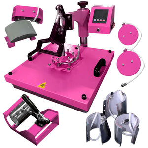 Silhouette Cameo 5 PLUS w/ 8-in-1 Pink Heat Press & Siser HTV Silhouette Bundle Silhouette 