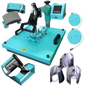 Silhouette Cameo 5 PLUS w/ 8-in-1 Turquoise Heat Press & Siser HTV Silhouette Bundle Silhouette 