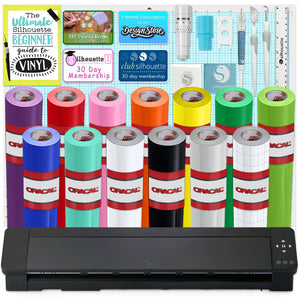 Silhouette Cameo 5 PRO MK-II w/ Oracal 651 24" Wide Vinyl Rolls, Tools, Guides Silhouette Bundle Silhouette 