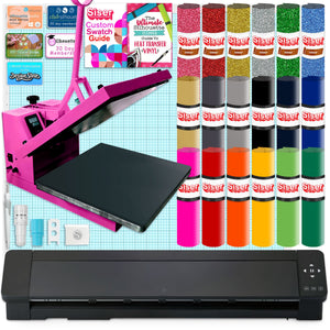 Silhouette Cameo 5 PRO MK-II with 15" x 15" Pink Heat Press & Siser HTV Silhouette Bundle Silhouette 