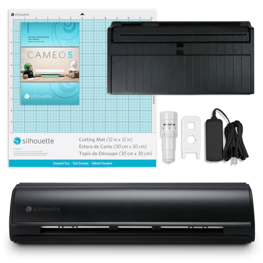 Silhouette Matte Black Cameo 5 - 12" Vinyl Cutter Base Bundle Silhouette Bundle Silhouette 