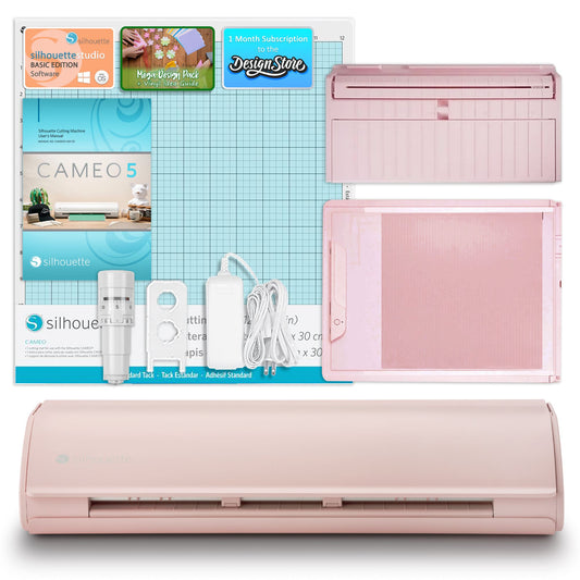 Silhouette Pink Cameo 5 with Electrostatic Grip Mat Attachment Silhouette Bundle Silhouette 