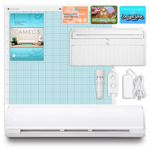 Silhouette White Cameo 5 PLUS - 15" Vinyl Cutter with Roll Feeder Silhouette Bundle Silhouette 