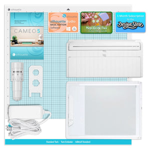 Silhouette White Cameo 5 PLUS with Electrostatic Grip Mat Attachment Silhouette Bundle Silhouette 