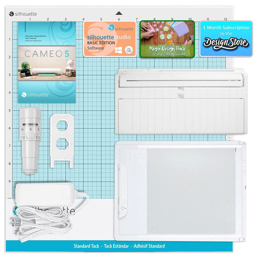 Silhouette White Cameo 5 with Electrostatic Grip Mat Attachment Silhouette Bundle Silhouette 